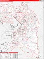 Prince George's, Md Carrier Route Wall Map